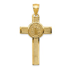 FJC Finejewelers 14k Yellow Gold San Benito 2-sided Crucifix Charm