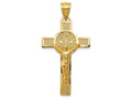 FJC Finejewelers 14k Yellow Gold San Benito 2-sided Crucifix Charm