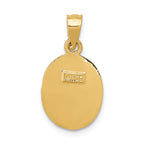 FJC Finejewelers 14k Yellow Gold Satin Bright Cut Baptism Charm