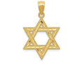 FJC Finejewelers 14k Yellow Gold Bright Cut Polished Star Of David Charm