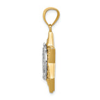 FJC Finejewelers 14k Two-tone Gold Star Of David Menorah Charm