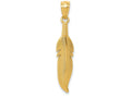 FJC Finejewelers 14k Yellow Gold Polished Feather Charm