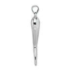 FJC Finejewelers 14k White Gold Hollow Italian Horn Charm