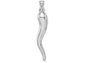 FJC Finejewelers 14k White Gold Hollow Italian Horn Charm