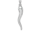 FJC Finejewelers 14k White Gold Hollow Italian Horn Charm