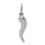 FJC Finejewelers 14k White Gold Hollow Italian Horn Charm