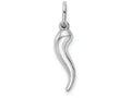 FJC Finejewelers 14k White Gold Hollow Italian Horn Charm