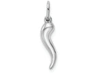 FJC Finejewelers 14k White Gold Hollow Italian Horn Charm