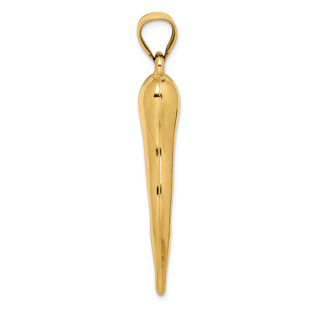 FJC Finejewelers 14k Yellow Gold Hollow Italian Horn Charm