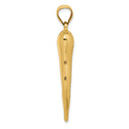 FJC Finejewelers 14k Yellow Gold Hollow Italian Horn Charm