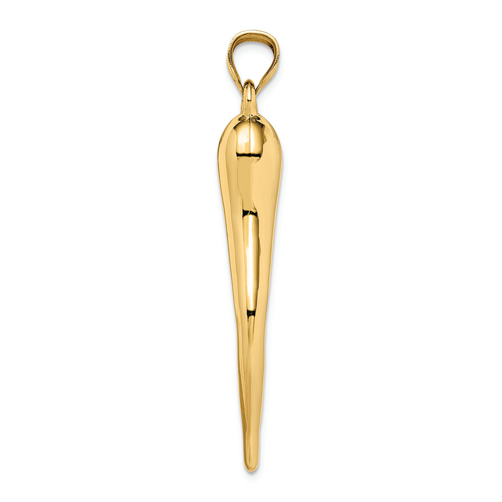 FJC Finejewelers 14k Yellow Gold Hollow Italian Horn Charm