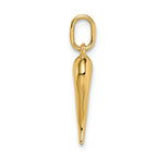 FJC Finejewelers 14k Yellow Gold Hollow Italian Horn Charm