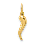FJC Finejewelers 14k Yellow Gold Hollow Italian Horn Charm