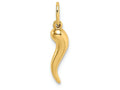 FJC Finejewelers 14k Yellow Gold Hollow Italian Horn Charm