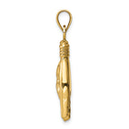 FJC Finejewelers 14k Yellow Gold Hollow Rock On Sign Charm