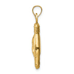 FJC Finejewelers 14k Yellow Gold Hollow Rock On Sign Charm