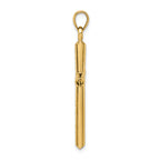 FJC Finejewelers 14k Yellow Gold Hollow Bright Cut Cross Charm