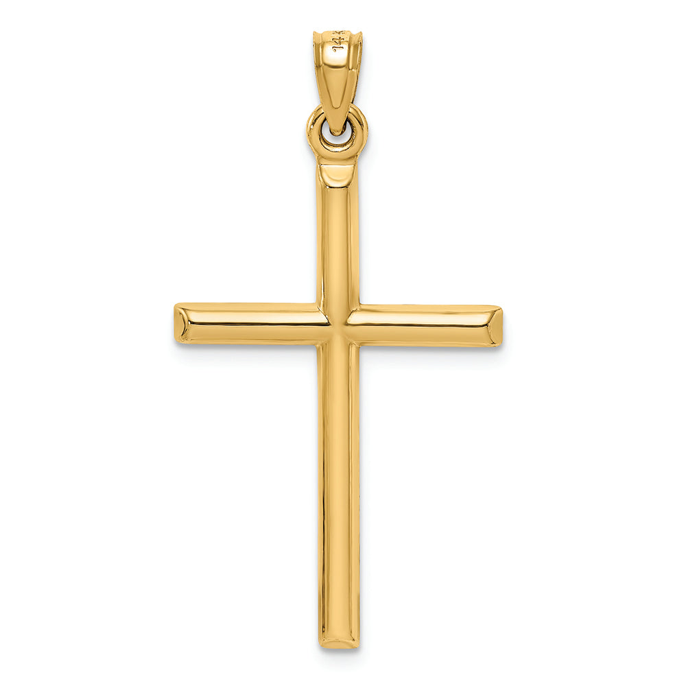 FJC Finejewelers 14k Yellow Gold Hollow Bright Cut Cross Charm