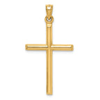 FJC Finejewelers 14k Yellow Gold Hollow Bright Cut Cross Charm