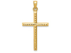 FJC Finejewelers 14k Yellow Gold Hollow Bright Cut Cross Charm