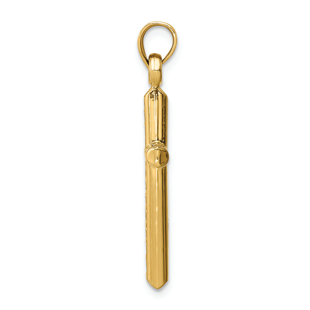 FJC Finejewelers 14k Yellow Gold Hollow Bright Cut Cross Charm