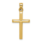 FJC Finejewelers 14k Yellow Gold Hollow Bright Cut Cross Charm