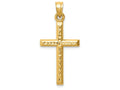 FJC Finejewelers 14k Yellow Gold Hollow Bright Cut Cross Charm