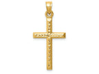FJC Finejewelers 14k Yellow Gold Hollow Bright Cut Cross Charm