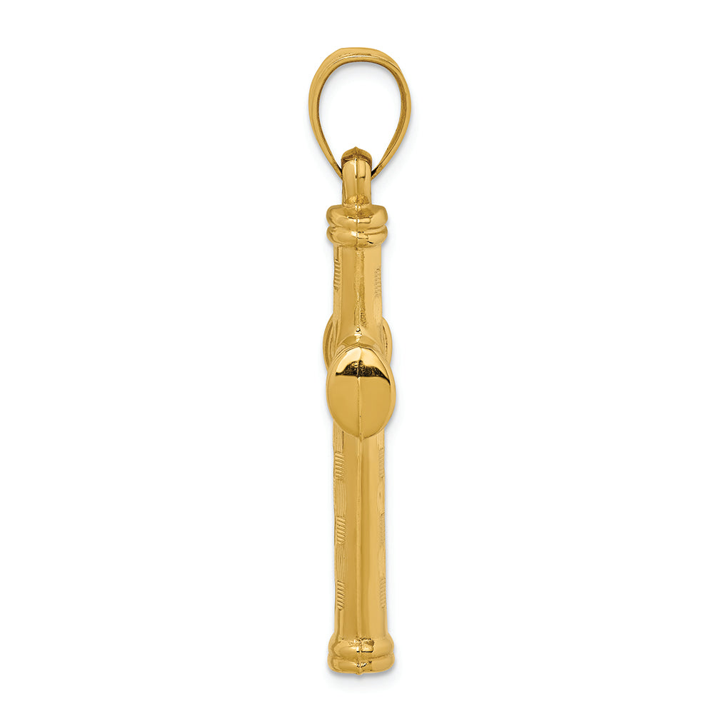 FJC Finejewelers 14k Yellow Gold Hollow Bright Cut Cross Charm