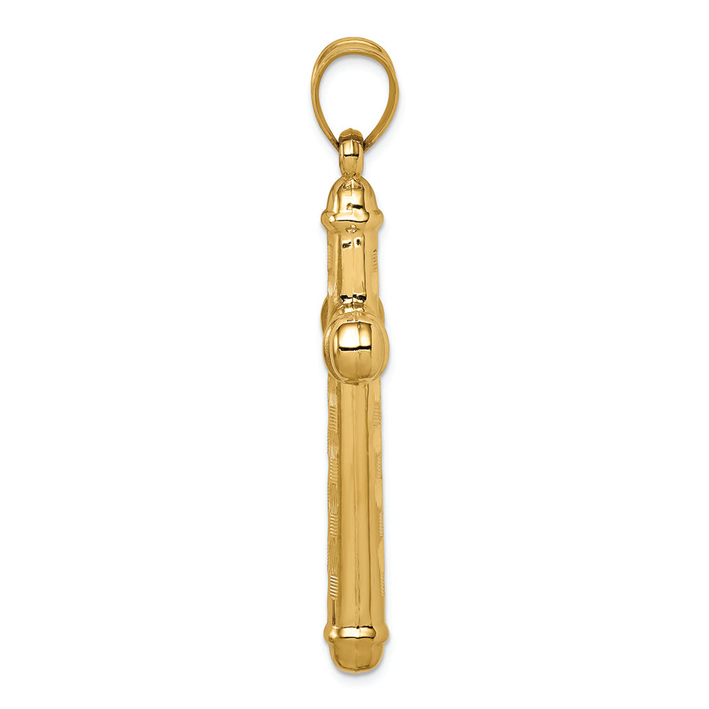FJC Finejewelers 14k Yellow Gold Hollow Bright Cut Cross Charm