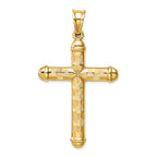 FJC Finejewelers 14k Yellow Gold Hollow Bright Cut Cross Charm