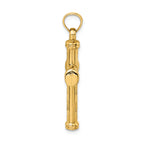 FJC Finejewelers 14k Yellow Gold Hollow Bright Cut Cross Charm