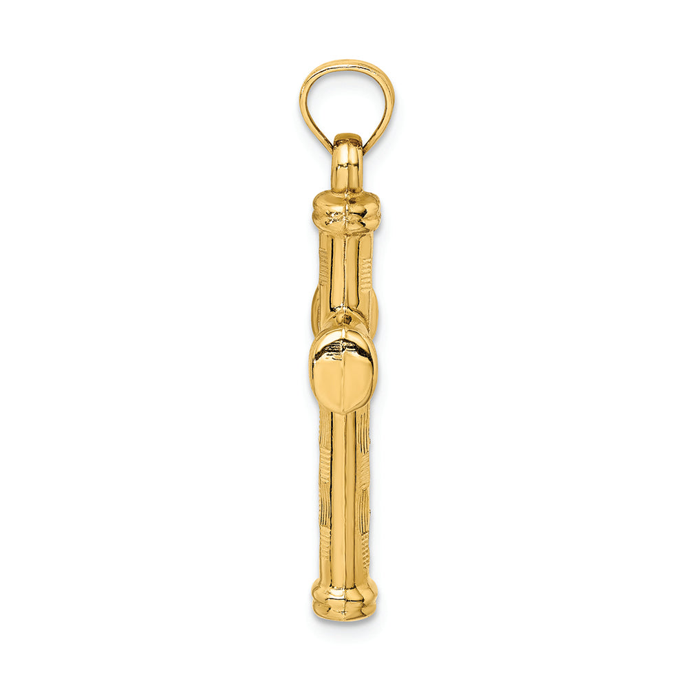 FJC Finejewelers 14k Yellow Gold Hollow Bright Cut Cross Charm