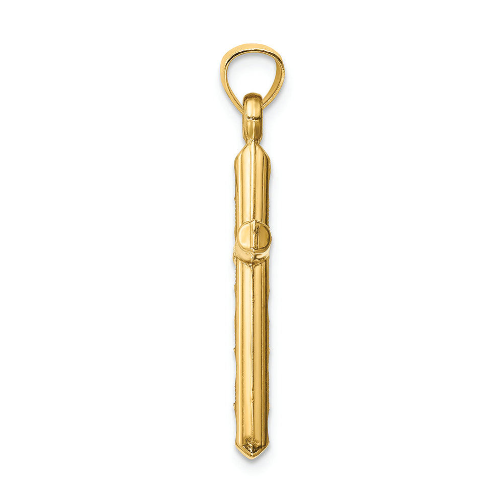 FJC Finejewelers 14k Yellow Gold Hollow Bright Cut Cross Charm