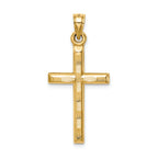 FJC Finejewelers 14k Yellow Gold Hollow Bright Cut Cross Charm