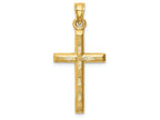 FJC Finejewelers 14k Yellow Gold Hollow Bright Cut Cross Charm
