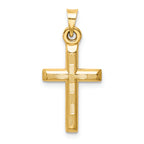 FJC Finejewelers 14k Yellow Gold Hollow Bright Cut Cross Charm