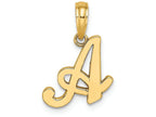 FJC Finejewelers 14k Yellow Gold A Script Initial Charm