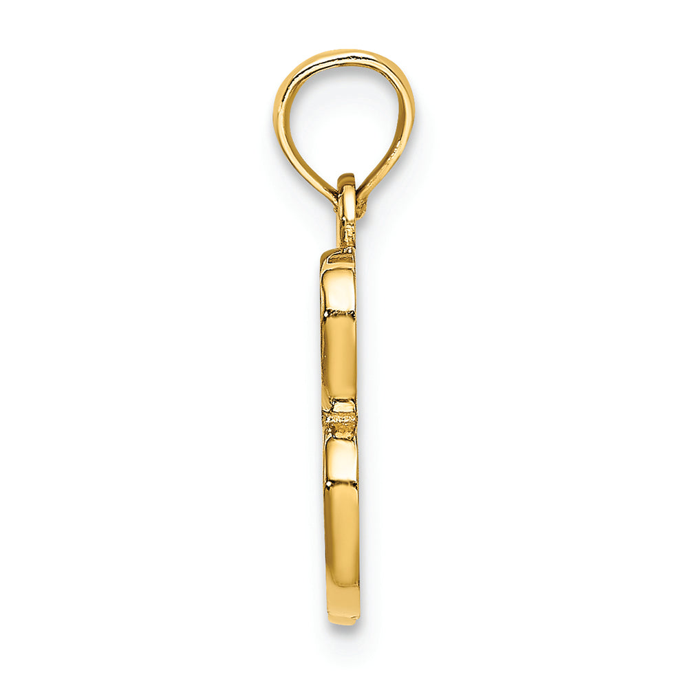 FJC Finejewelers 14k Yellow Gold B Script Initial Charm