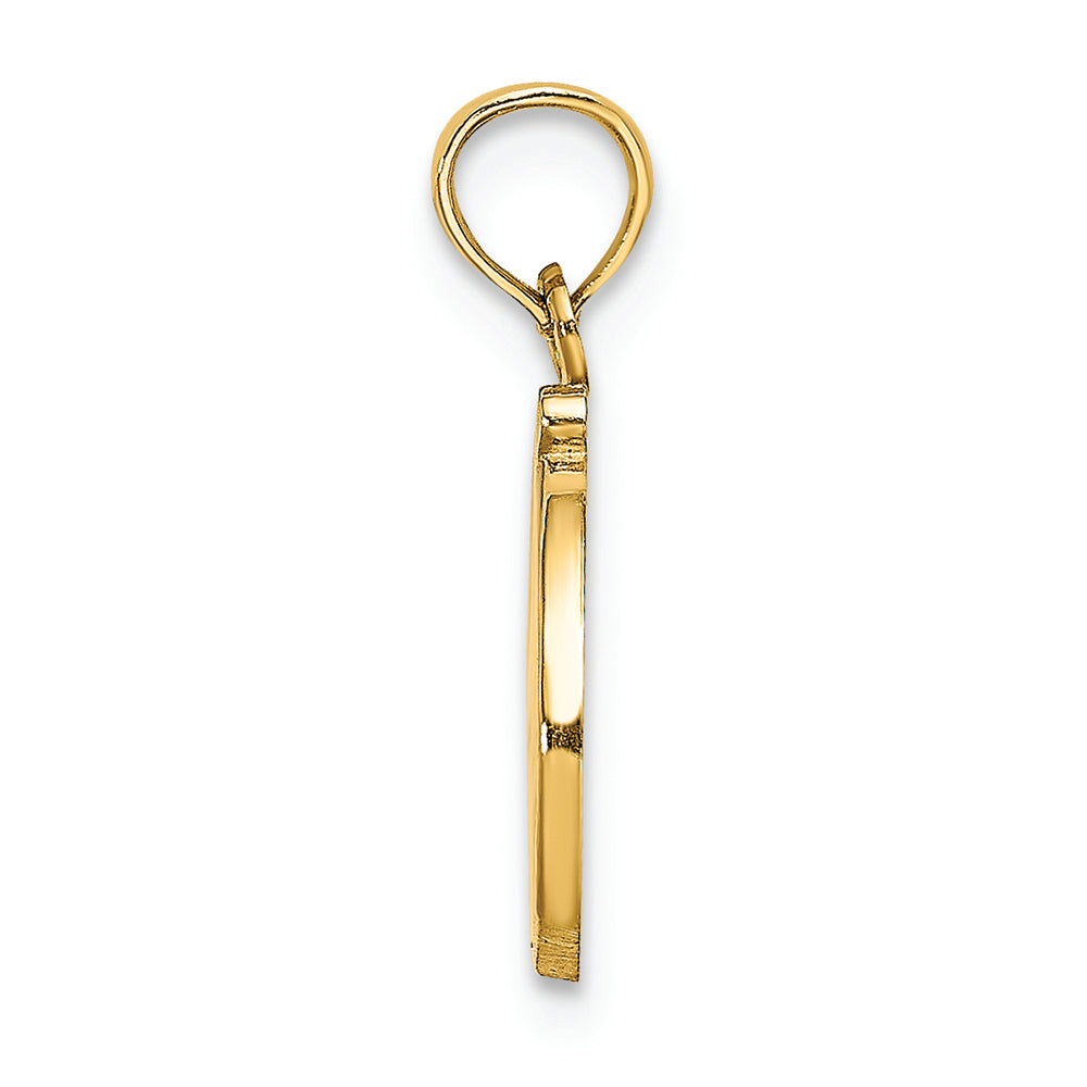 FJC Finejewelers 14k Yellow Gold D Script Initial Charm