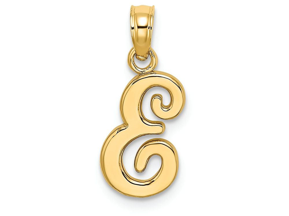 FJC Finejewelers 14k Yellow Gold E Script Initial Charm