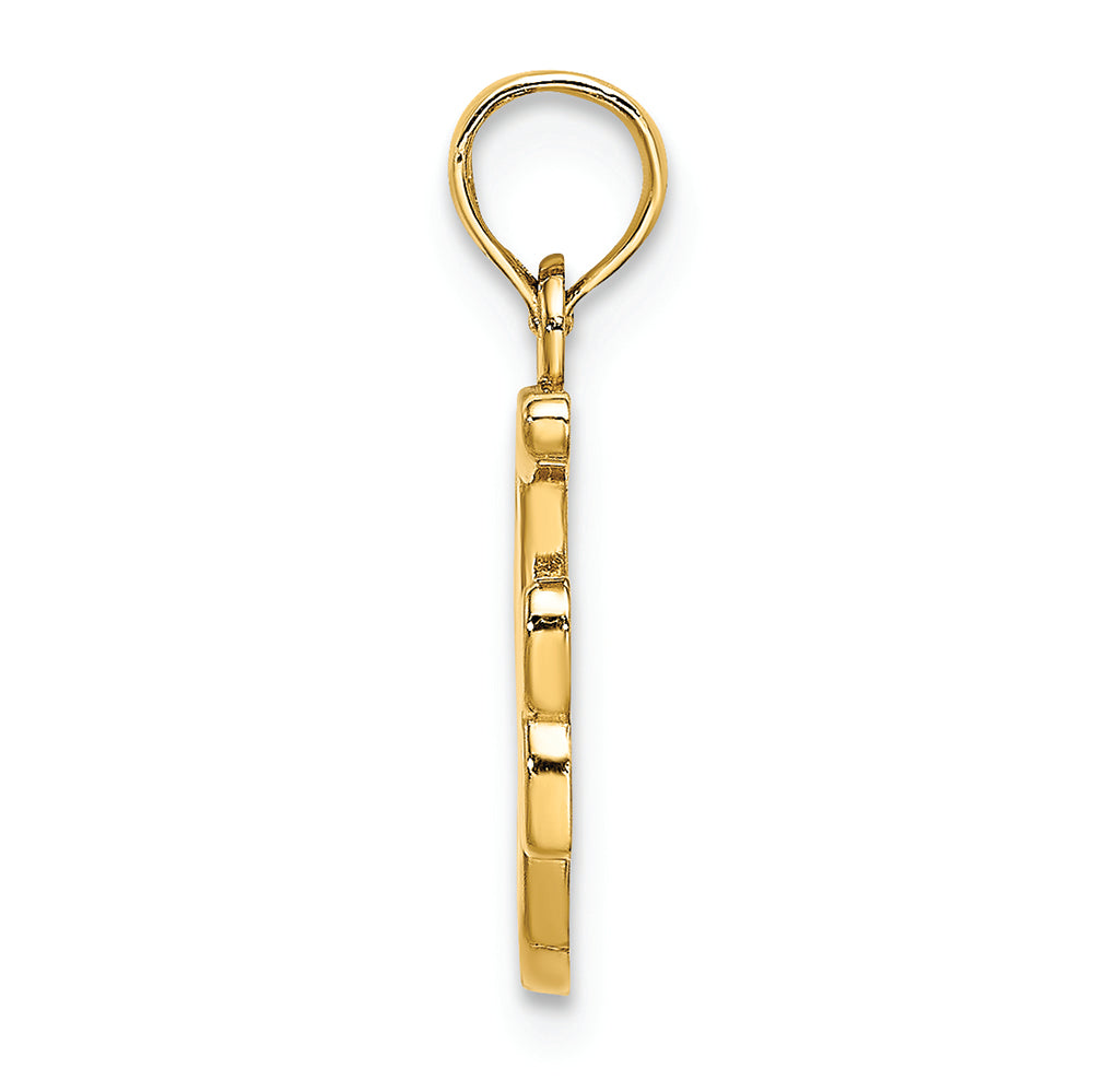 FJC Finejewelers 14k Yellow Gold F Script Initial Charm