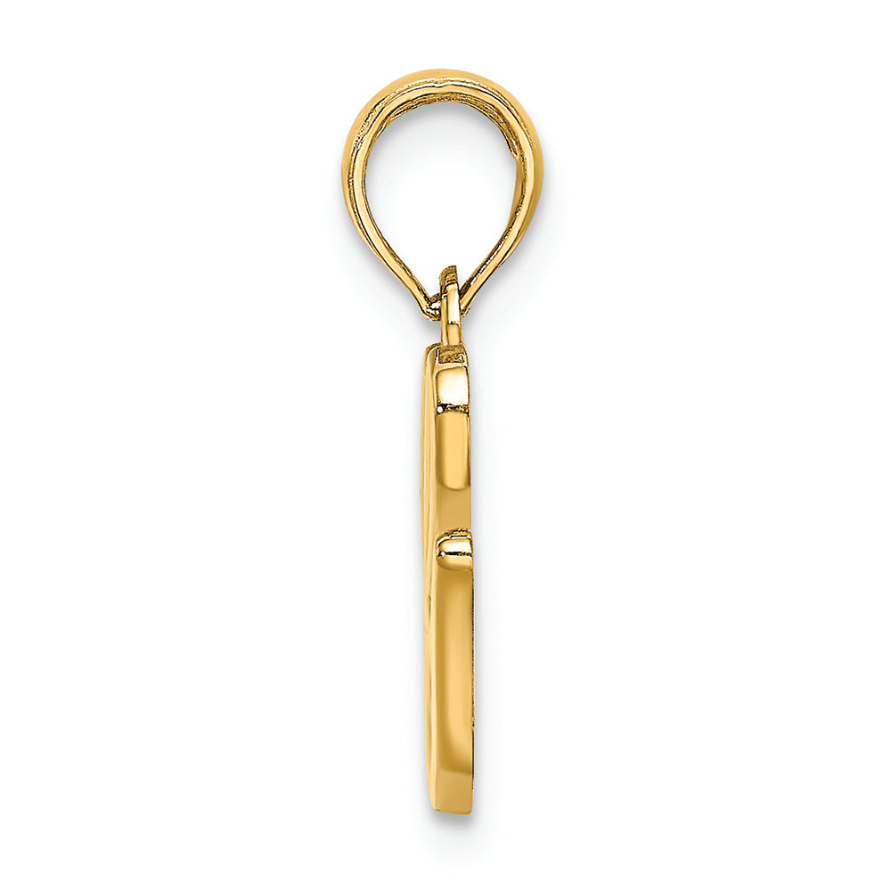 FJC Finejewelers 14k Yellow Gold G Script Initial Charm