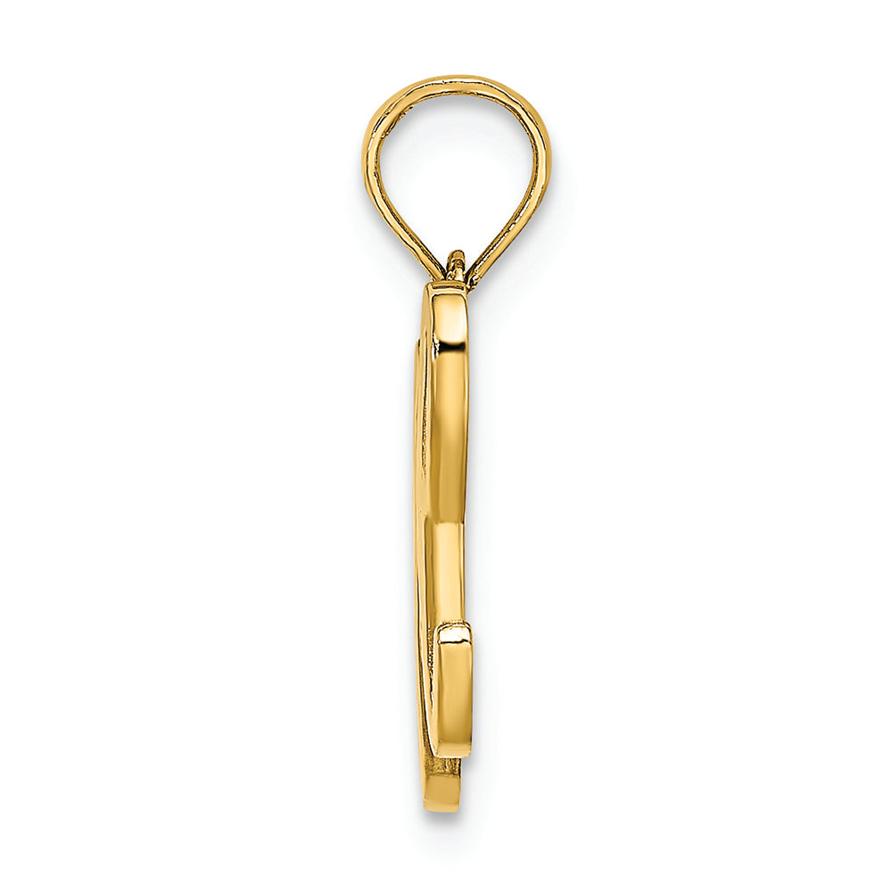 FJC Finejewelers 14k Yellow Gold H Script Initial Charm