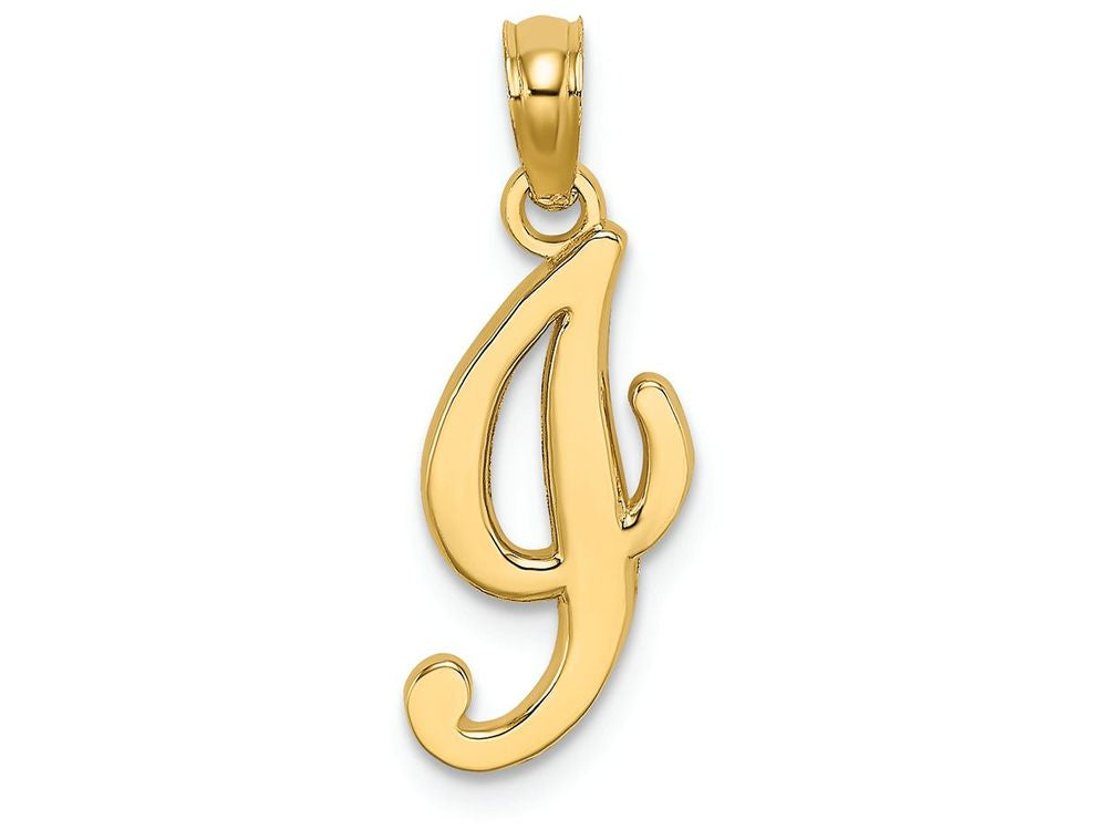 FJC Finejewelers 14k Yellow Gold I Script Initial Charm