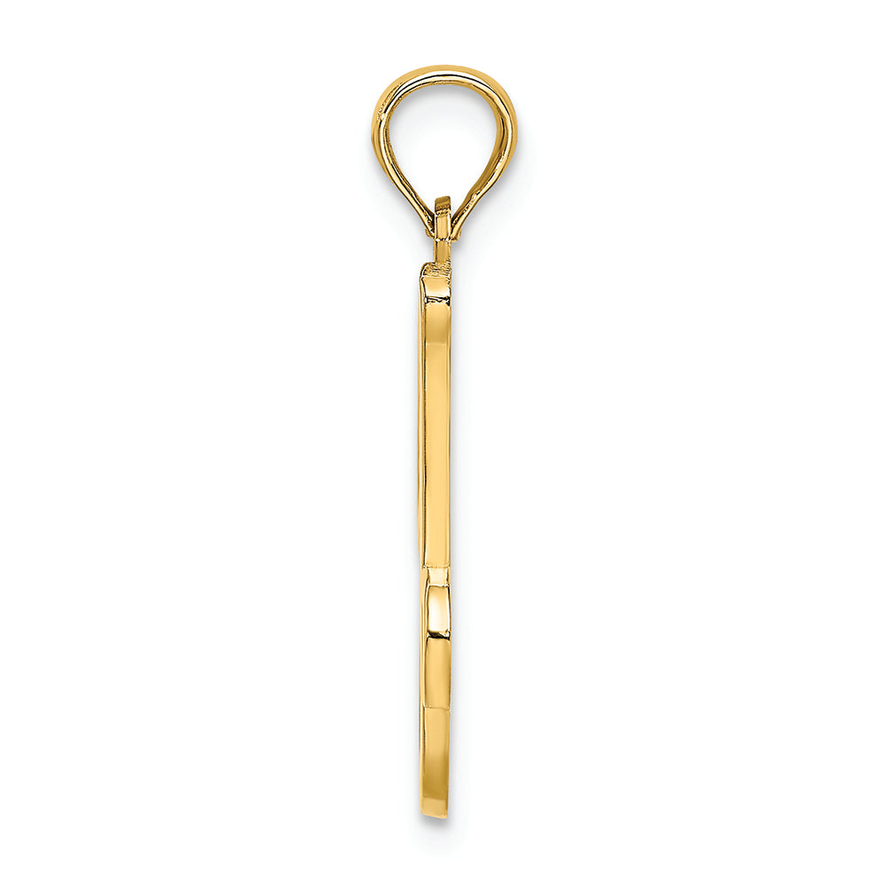 FJC Finejewelers 14k Yellow Gold J Script Initial Charm