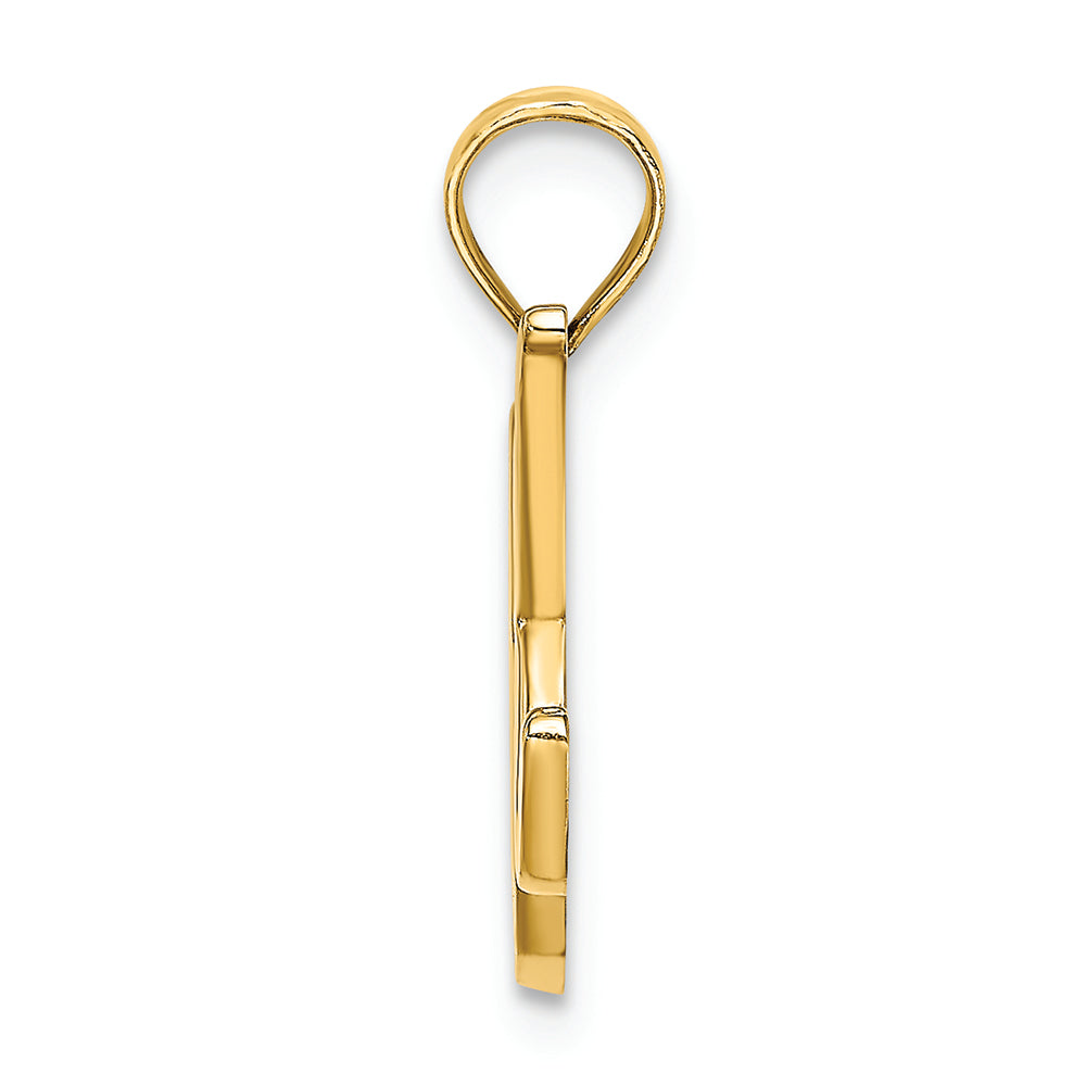 FJC Finejewelers 14k Yellow Gold K Script Initial Charm