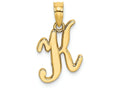 FJC Finejewelers 14k Yellow Gold K Script Initial Charm