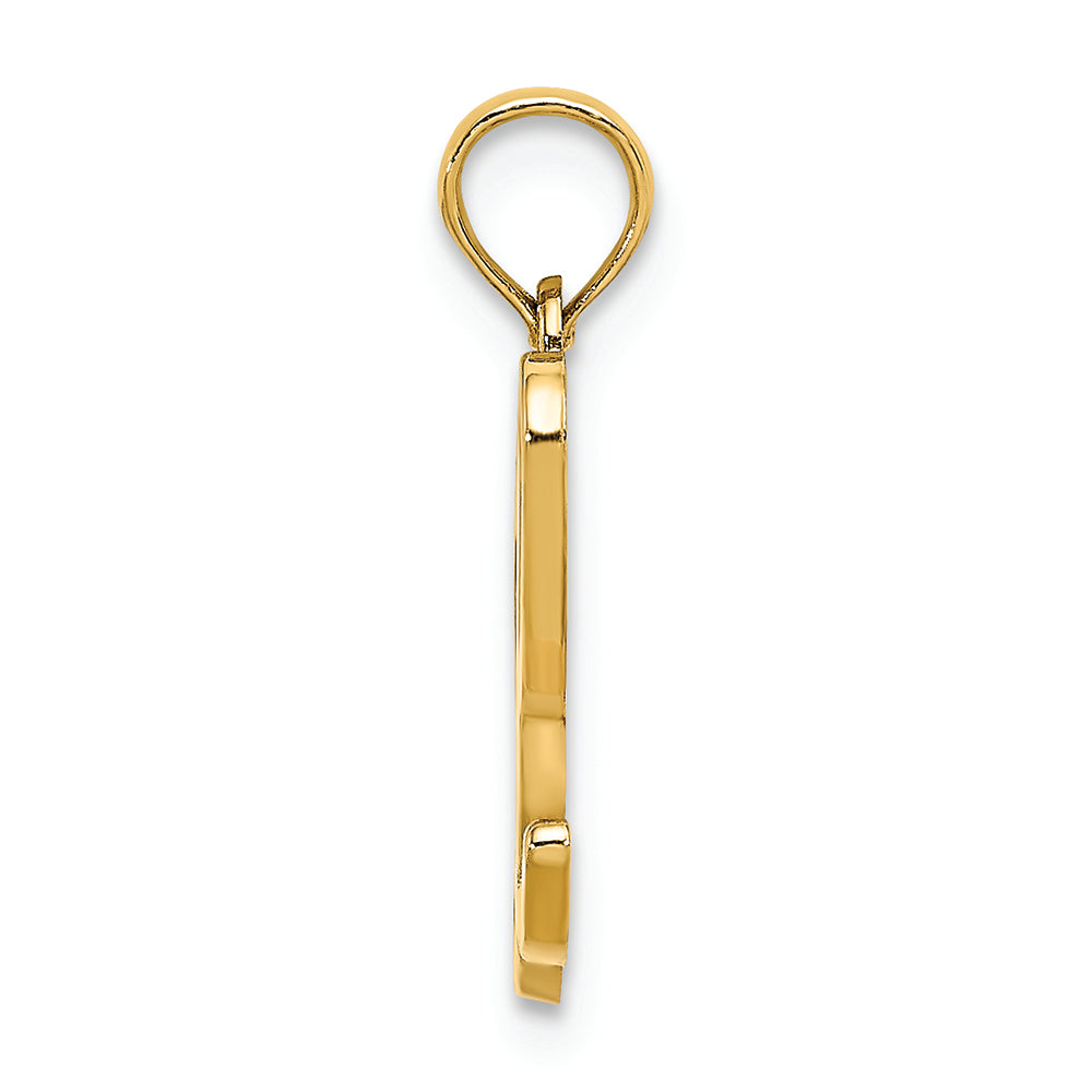 FJC Finejewelers 14k Yellow Gold L Script Initial Charm