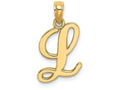FJC Finejewelers 14k Yellow Gold L Script Initial Charm